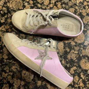 ShuShop Purple and Silver Star Sneakers